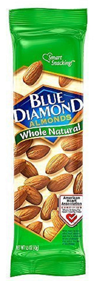 Blue Diamond Almonds, Whole Natural Raw Almonds, 1.5 Ounce (Pack of 24)
