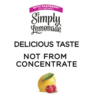 Simply Lemonade With Raspberry, All Natural Non-Gmo, 11.5 Fl Oz