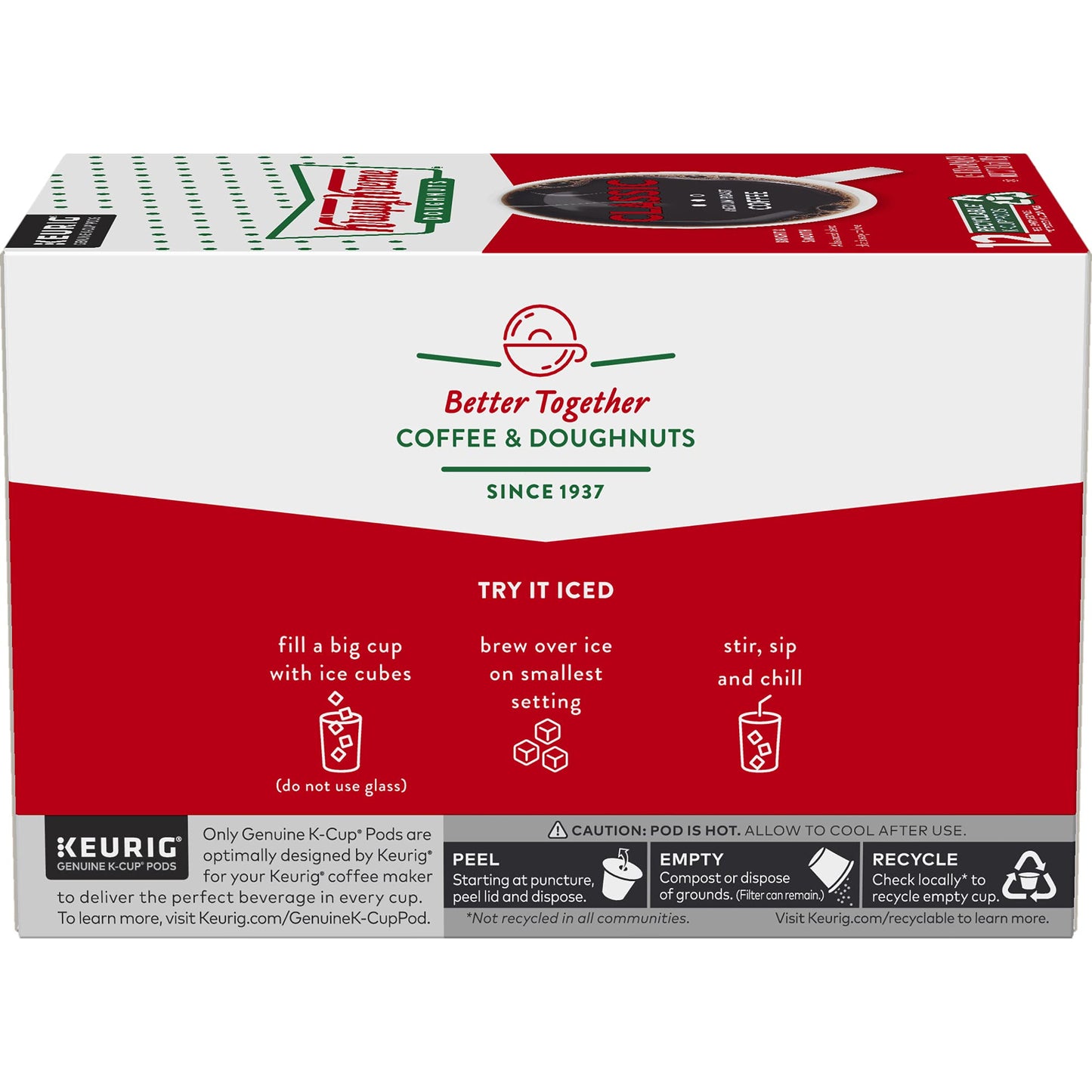 Krispy Kreme Classic Keurig Single-Serve K-Cup Pods, Medium Roast Coffee, 12 Count