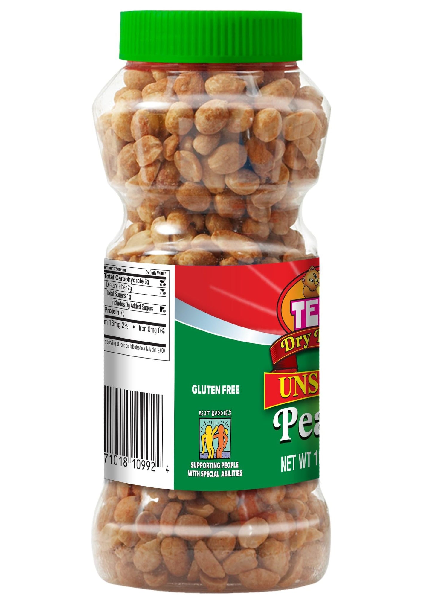 Teddie Premium All Natural Dry Roasted Peanuts (Unsalted, 16 Ounce (Pack Of 1))