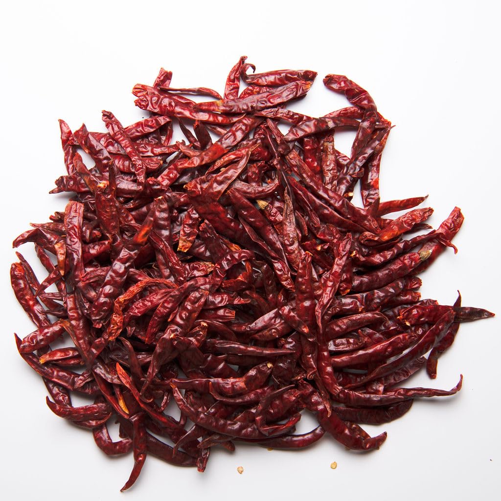 Doa Blanca Chile De Arbol 4Oz - Dried Whole Red Chili Peppers - Premium Dried Stemless Chiles - Spicy Hot Heat - Use In Mexican,