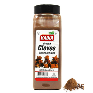 Badia Ground Cloves, Premium Spice For Baking, Cooking & Beverages, Warm Aromatic Flavor, 16 Oz