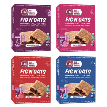 Made in Nature Organic Fig N Oat Bars, 1.4 Ounce 5 Count (4 Pack) - Original Fig, Blueberry, Raspberry, and Strawberry, Organic,