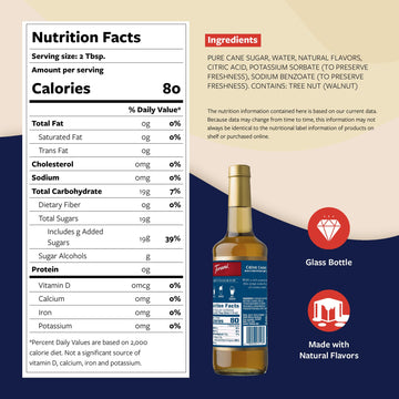 Torani Coffee Syrup, Crme Caramel Flavoring For Drinks, Glass Bottle With Pump Included, 25.4 Oz