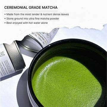 FKRO Organic Ceremonial Grade Matcha Green Tea Powder | 1st Harvest Single Origin Single Saemidori Cultivar | Flown in Fresh from Japan Every Month (30g/1.06oz) Tin