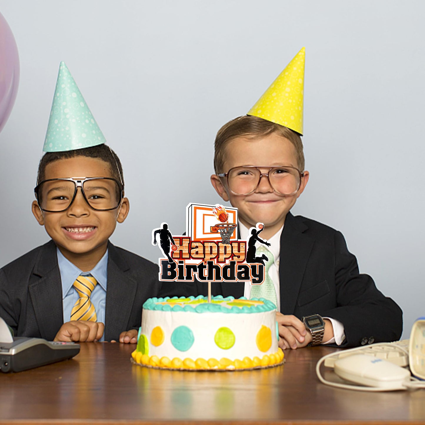 Ercadio 1 Pack Basketball Happy Birthday Cake Toppers Basketball Player Cupcake Picks Basketball Happy Birthday Cake Picks For S