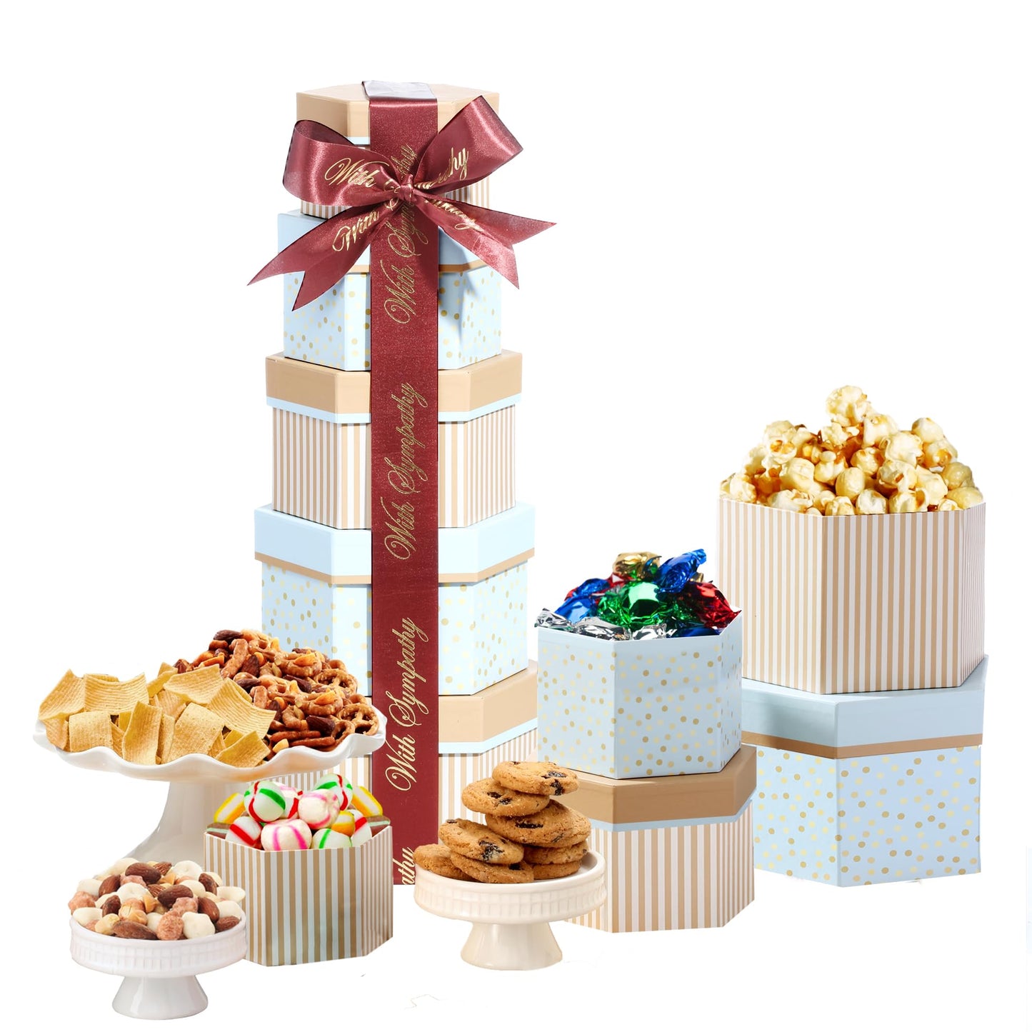 Broadway Basketeers Condolences Gourmet Gift Basket Kosher Sympathy Food Gift Baskets For Delivery Perfect Care Package Box Or Assorted Snack Gifts For Bereavement Loss Funeral Or Shiva