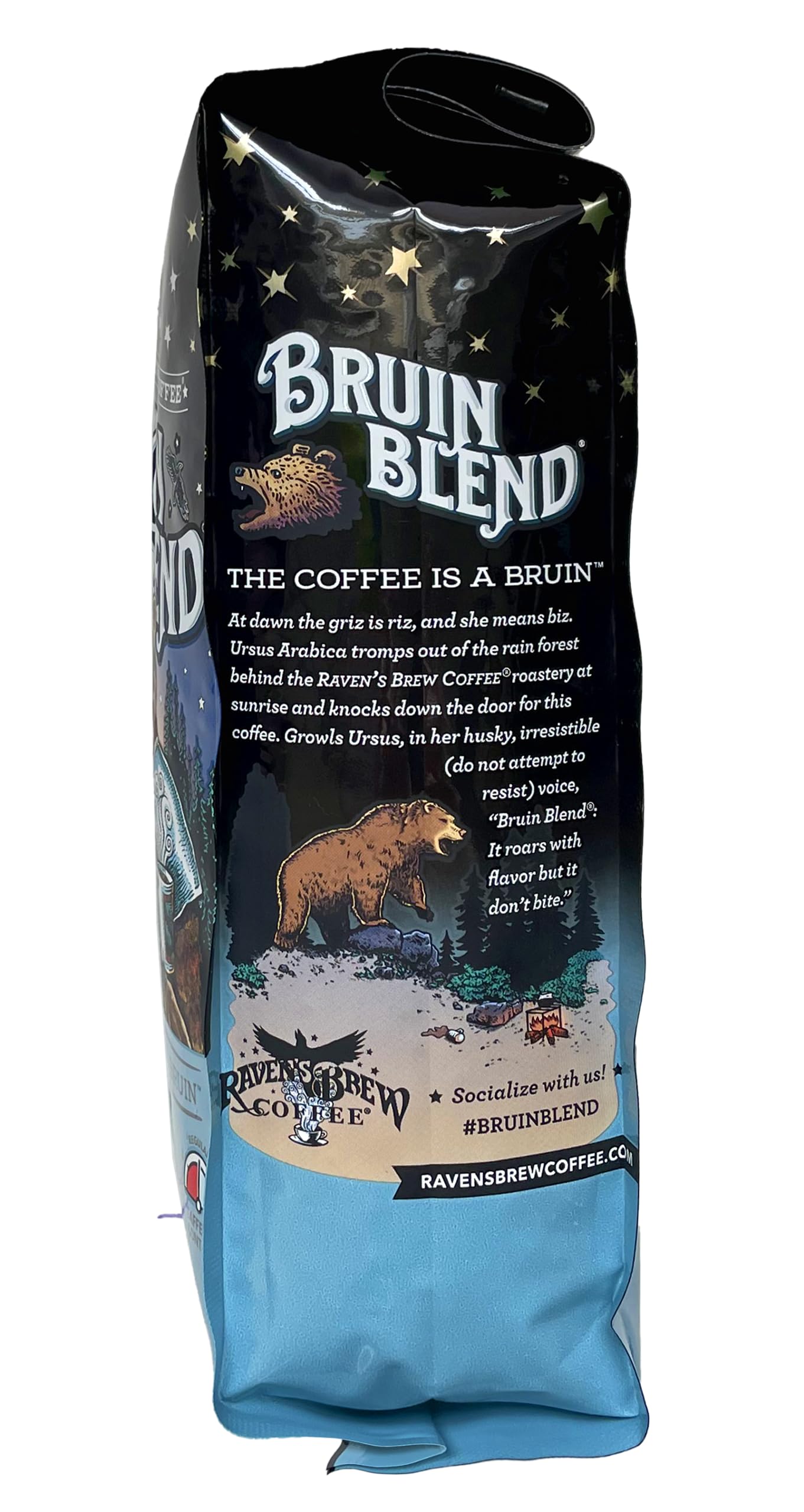 Ravens Brew Coffee Full Bodied Coffee Full City Roast Whole Bean - Bruin Blend 2-Pack Of 12Oz