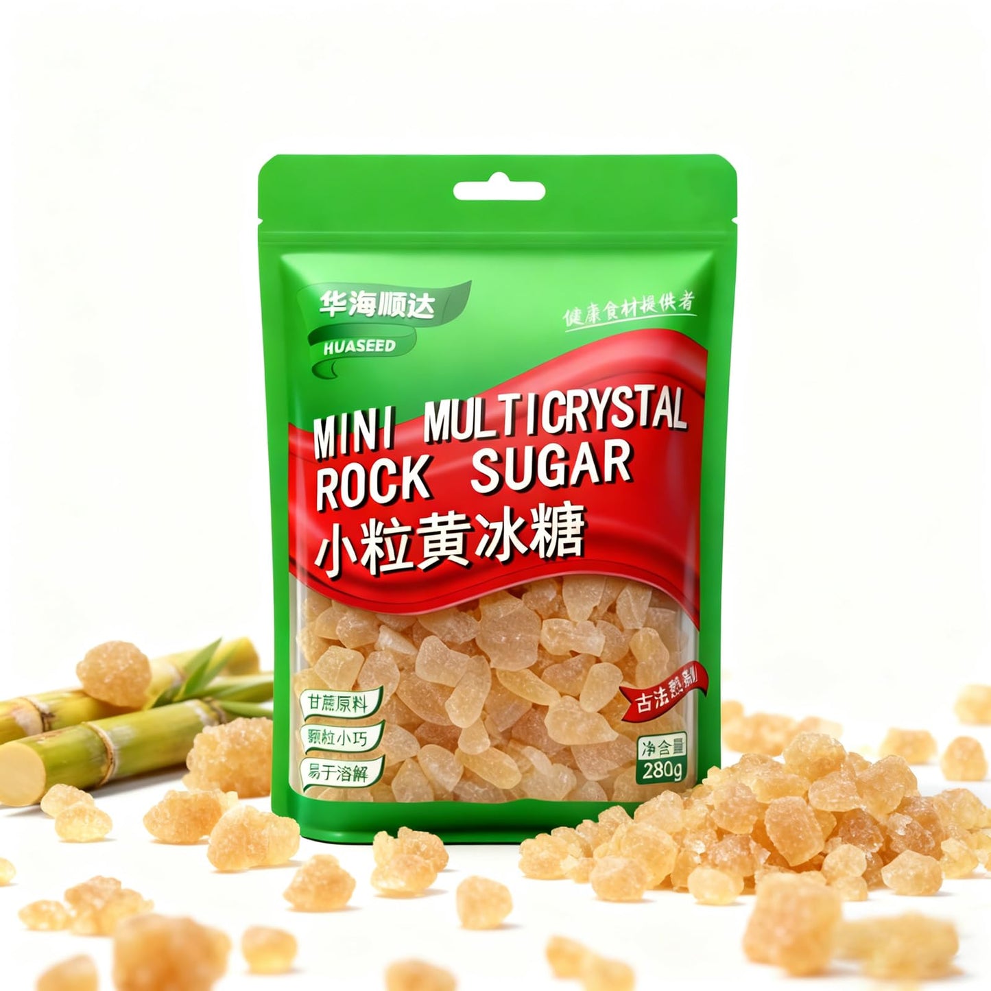 Kachikachi Yellow Rock Sugar - 9.8Oz | 280G Made Of Cane Small Grains | Brown Sugar Cubes | Old-Fashioned | Polycrystalline For Pho Coffee Tea Baking Stews ???