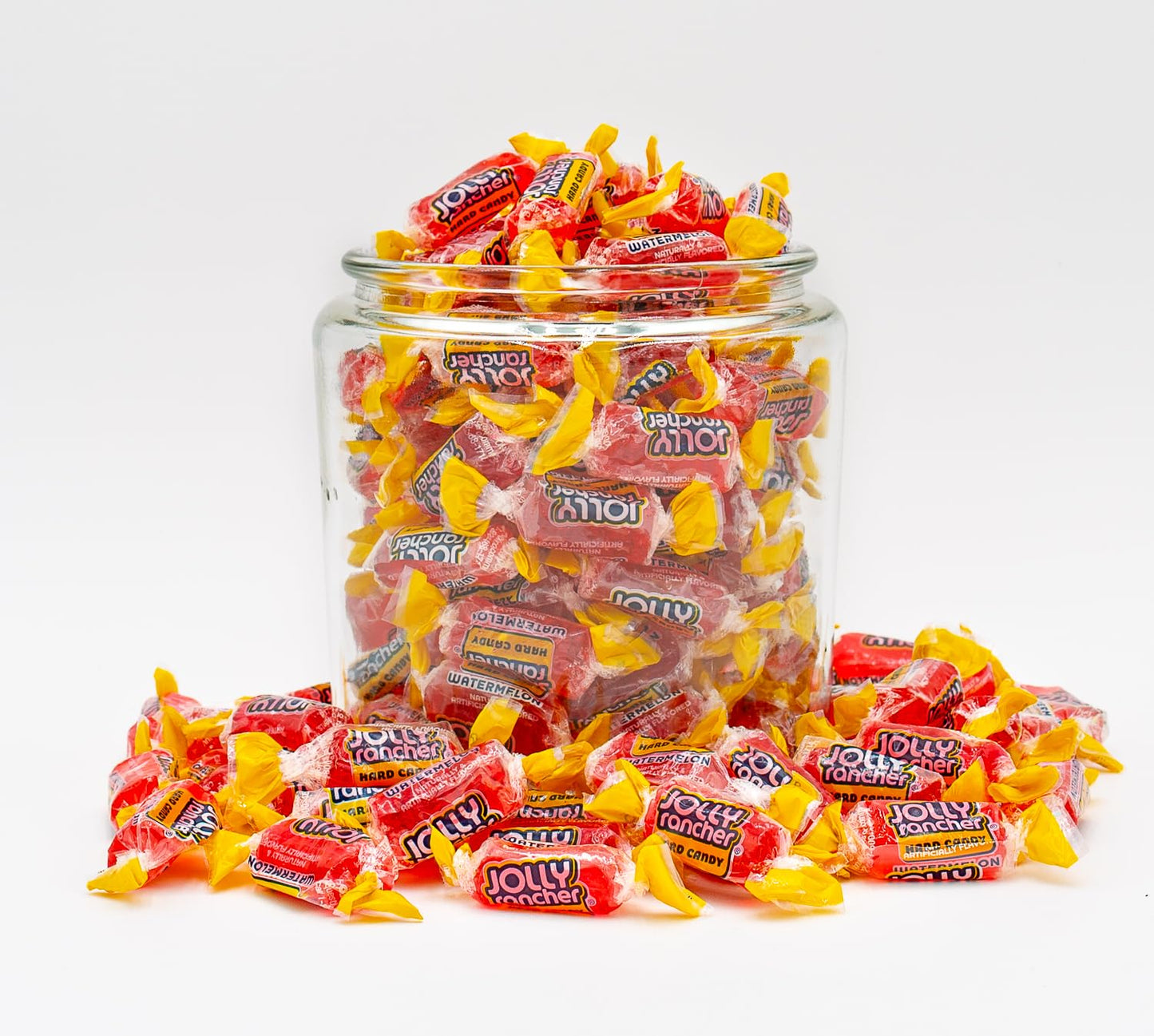 WATERMELON JOLLY RANCHER Hard Candy - 1 lb Bulk Bag, Individually Wrapped (74 Pieces) by Donty-Tonty