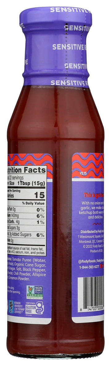 Fody Food Co Ketchup 11.7 Oz