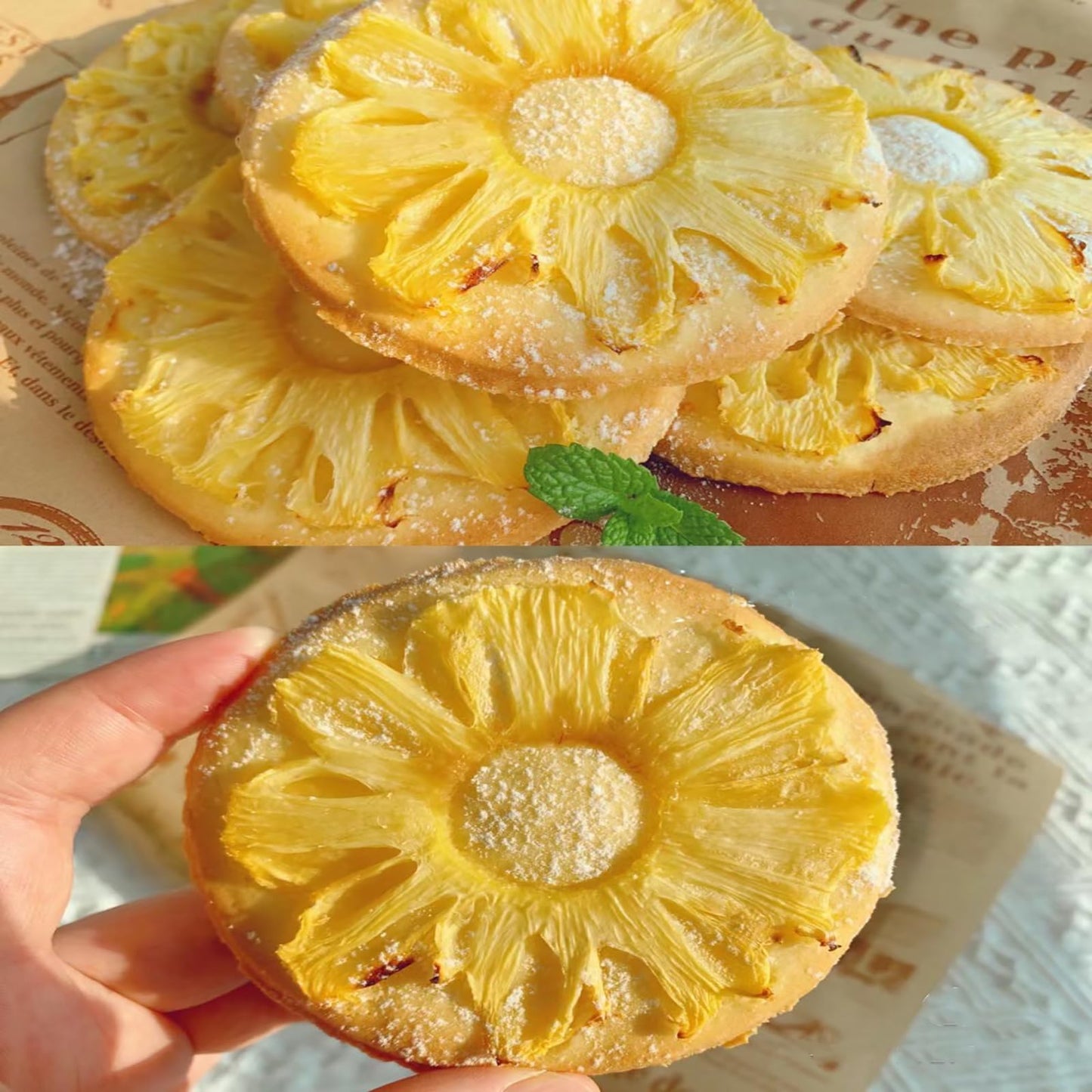 TXDYNLLK Dried Pineapple Slices - Dehydrated for Cocktails, Baking, and Teas - 7.06oz (200g) - No Sugar, No Sulph