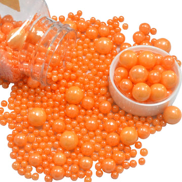 Orange Sprinkles Halloween Sprinkles for Cupcakes Edible Sugar Pearls Cookie Ice Cream Cake Topper Cupcake Decorations Wedding H