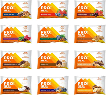 Probar - Meal Bar 12 Flavor Variety Pack - Natural Energy, Non-Gmo, Gluten-Free, Plant-Based Whole Food Ingredients, 3 Ounce (Pa