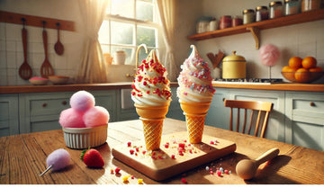 Oasis Supply, Crunch, Ice Cream Topping, Cupcake And Dessert Topper, Strawberry Shortcake (7Oz) & Cotton Candy Crunch (7Oz) - To