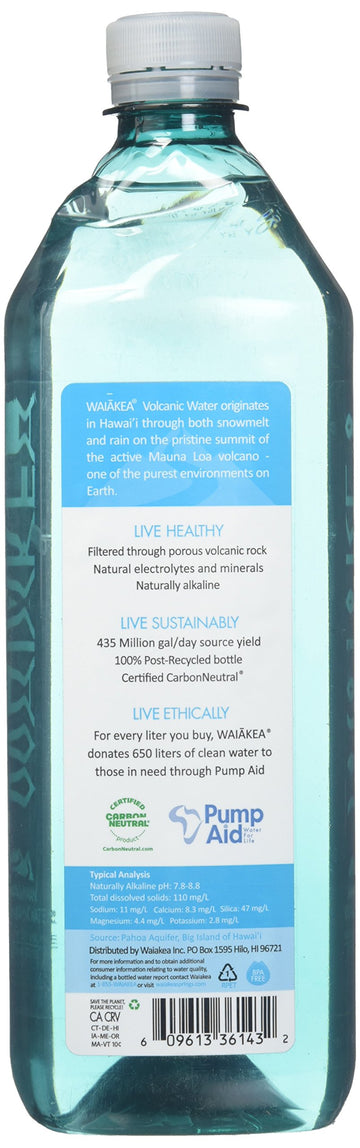Waiakea Hawaiian Volcanic Water - 33.8 Ounces - 12 ct