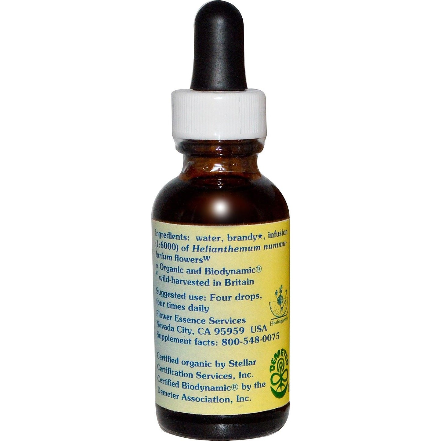 Flower Essence Services Dropper Herbal Supplements, Rock Rose, 1 Ounce