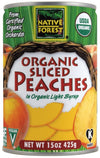 Native Forest Organic Sliced Peaches In Organic Light Syrup, 15 Oz
