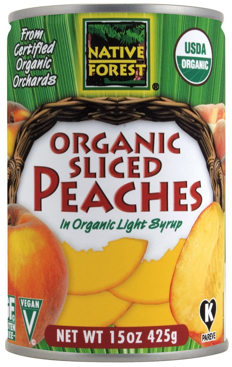Native Forest Organic Sliced Peaches In Organic Light Syrup, 15 Oz