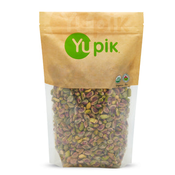 Yupik Organic Raw Pistachios, No Shells, 2.2 Lb, Gluten-Free, Non-Gmo, Kosher, Vegan, Kernels, Unsalted, Crunchy Shelled Nuts, S