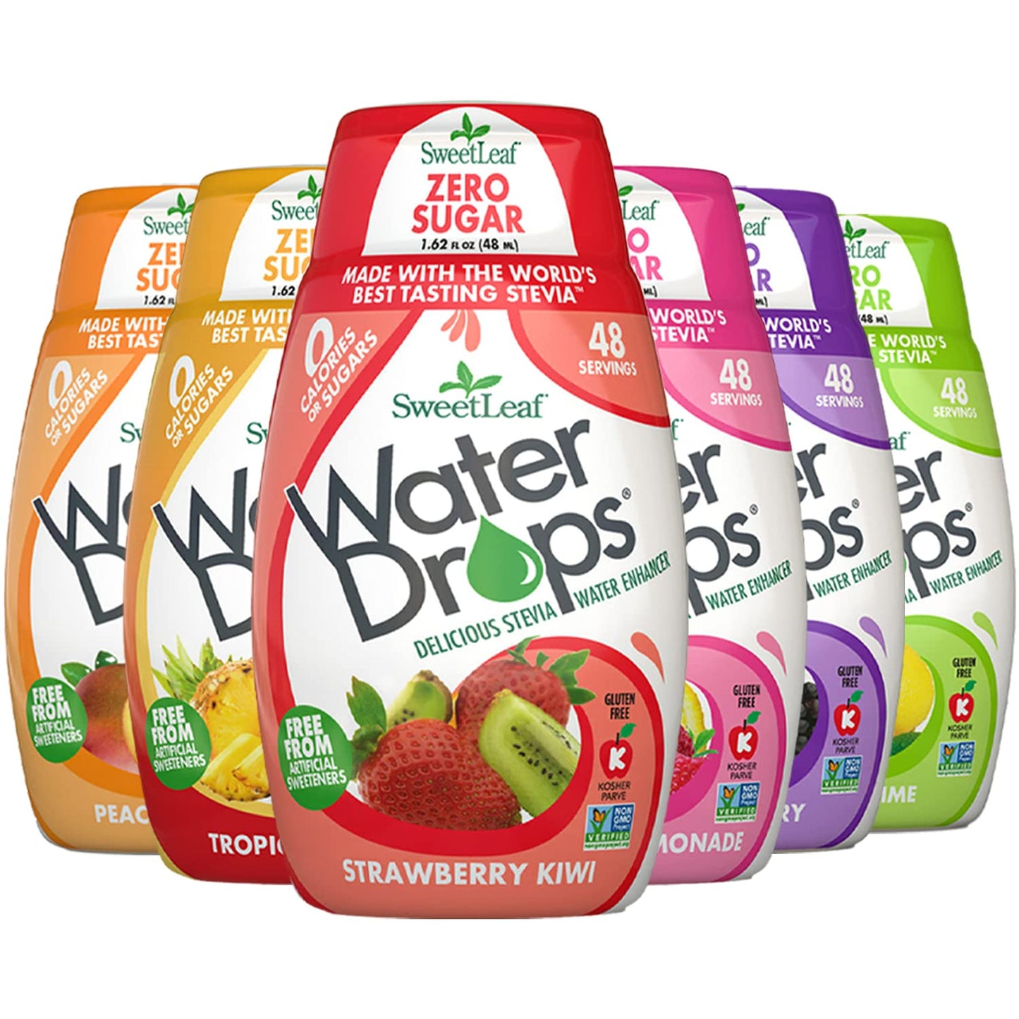 SweetLeaf Stevia Water Drops Variety Pack, Sugar Free Flavoring, 6 Count, Includes Lemon Lime & Raspberry Lemonade