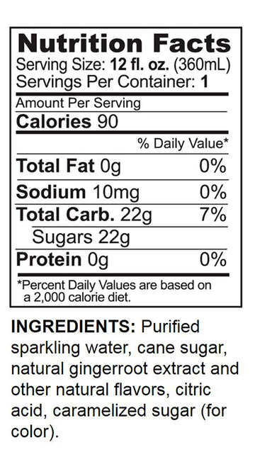 GuS Soda Extra Dry Ginger Ale, 12 oz, 24 Glass Bottles
