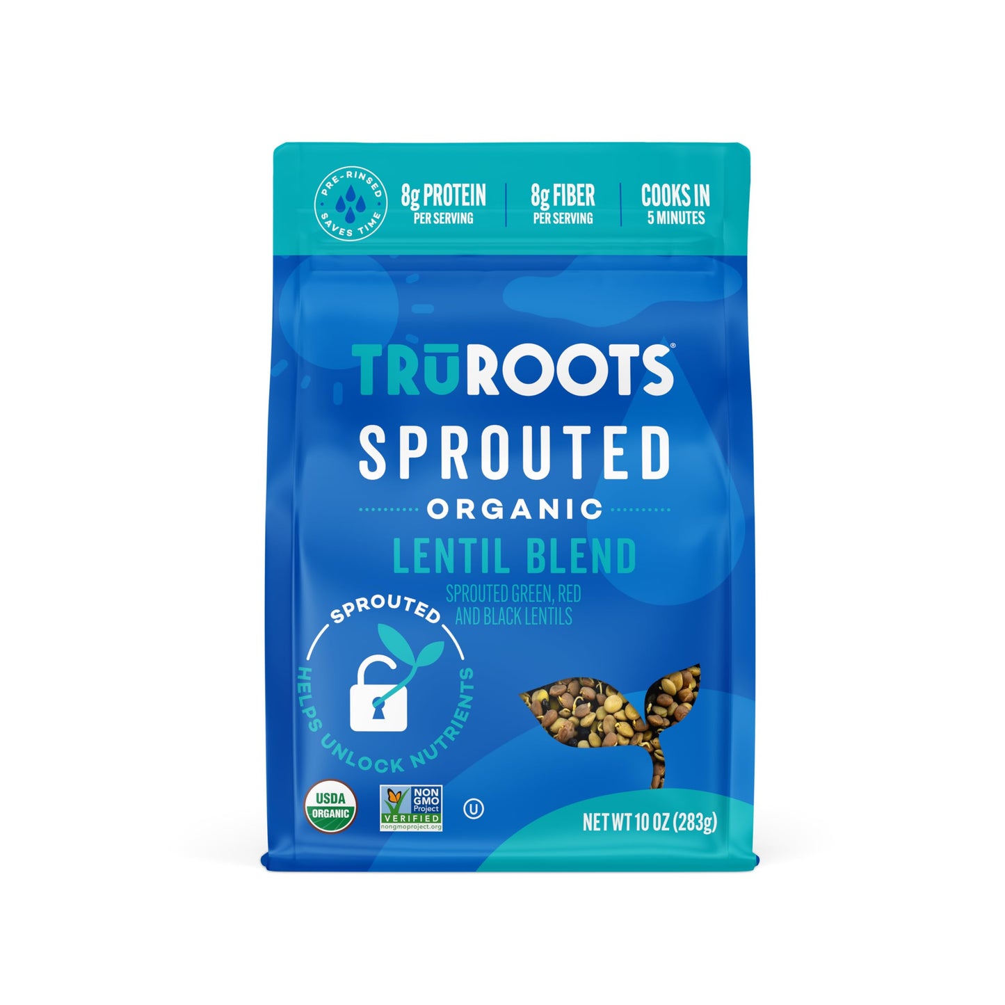 TruRoots Organic Sprouted Lentil Blend, 10 oz