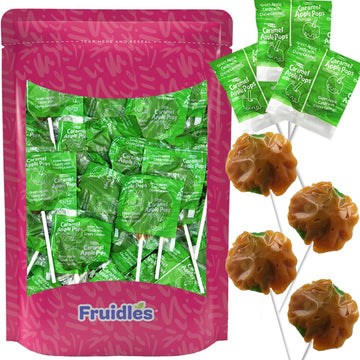 Fruidles Tootsie Caramel Apple Pops Lollipops Suckers, Kosher Certified Dairy, Individually Wrapped (20-Pack)