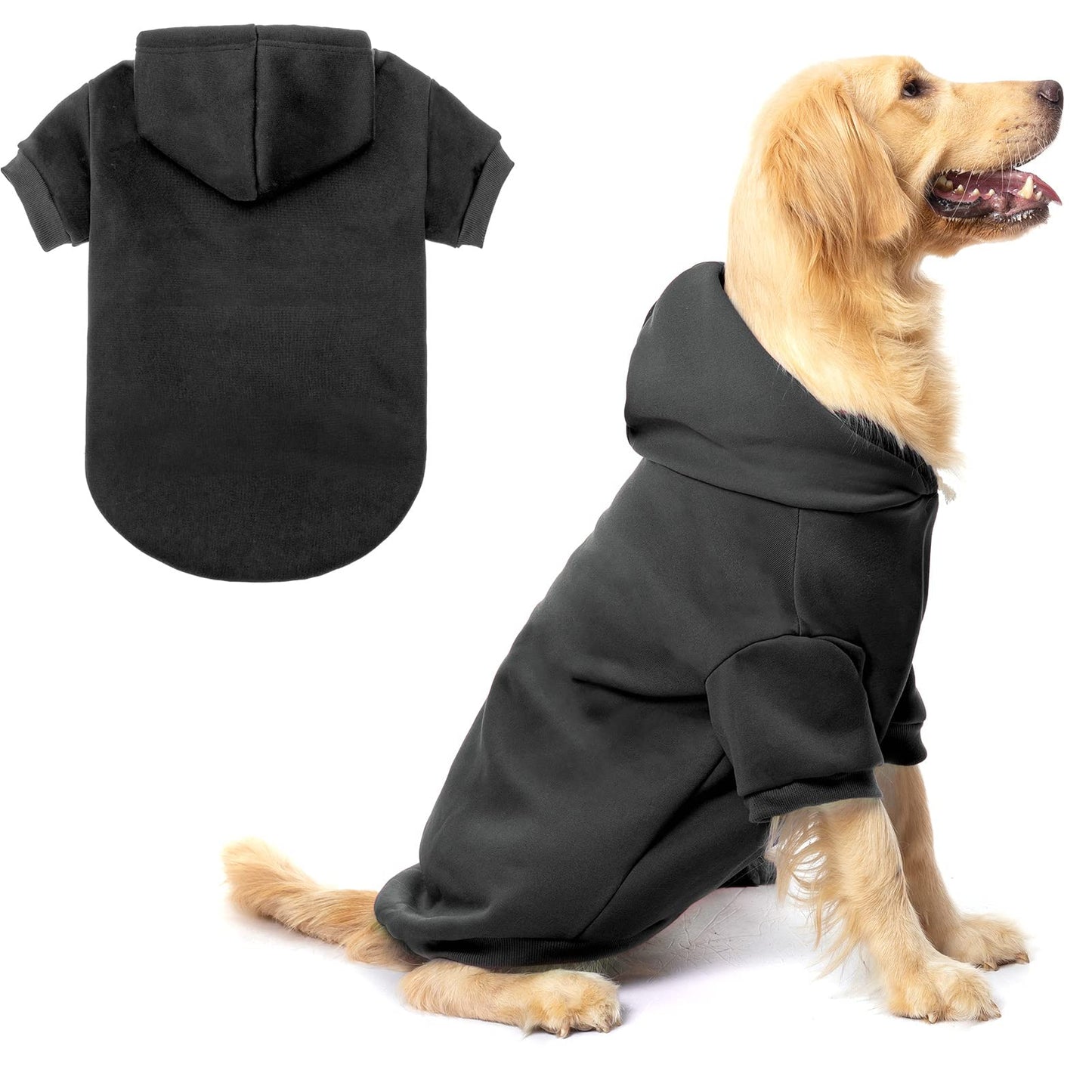Bingpet Dog Hoodies-Fleece Lined-Hooded Pullover For Dog Cat In Cold Weather