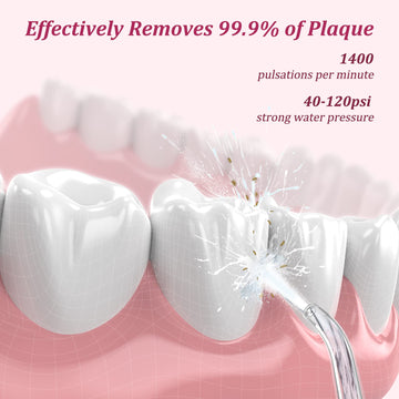 Water Dental Flosser Cordless For Teeth: Portable Oral Irrigator Rechargeable Collapsible Travel Teeth Cleaner With Case, 4 Mode