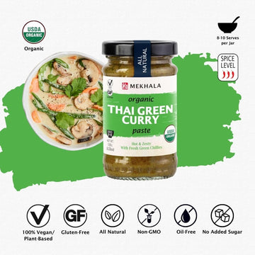 Mekhala Organic Gluten Free Curry Paste Value 3-Pack (3x3.5oz) (Green)