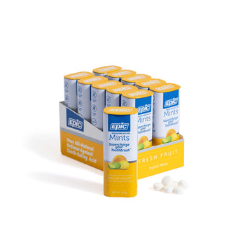 Epic Mints - Aspartame Free 100% Xylitol Mints - Sugar Free Mints Fresh Fruit Flavored, 55 Pieces (Pack Of 10)