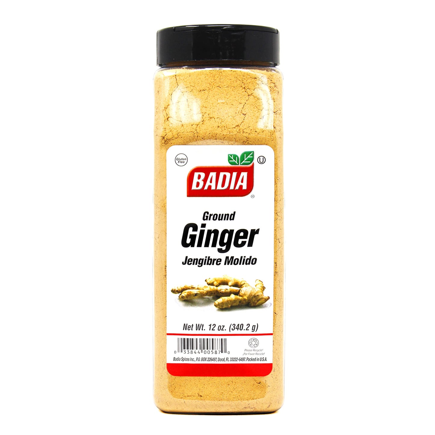 Badia Ground Ginger Powder, 12 Oz - Fresh, Aromatic, Ground Ginger Root, Gluten-Free