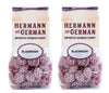 Hermann the German Hard Candy - Blackberry Flavor - 10.58 Ounce Pack of 2