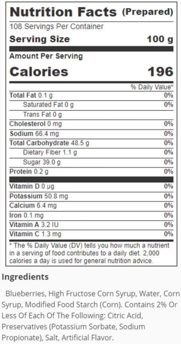 By The Cup Blueberry Pie & Pastry Filling, 2 Pound