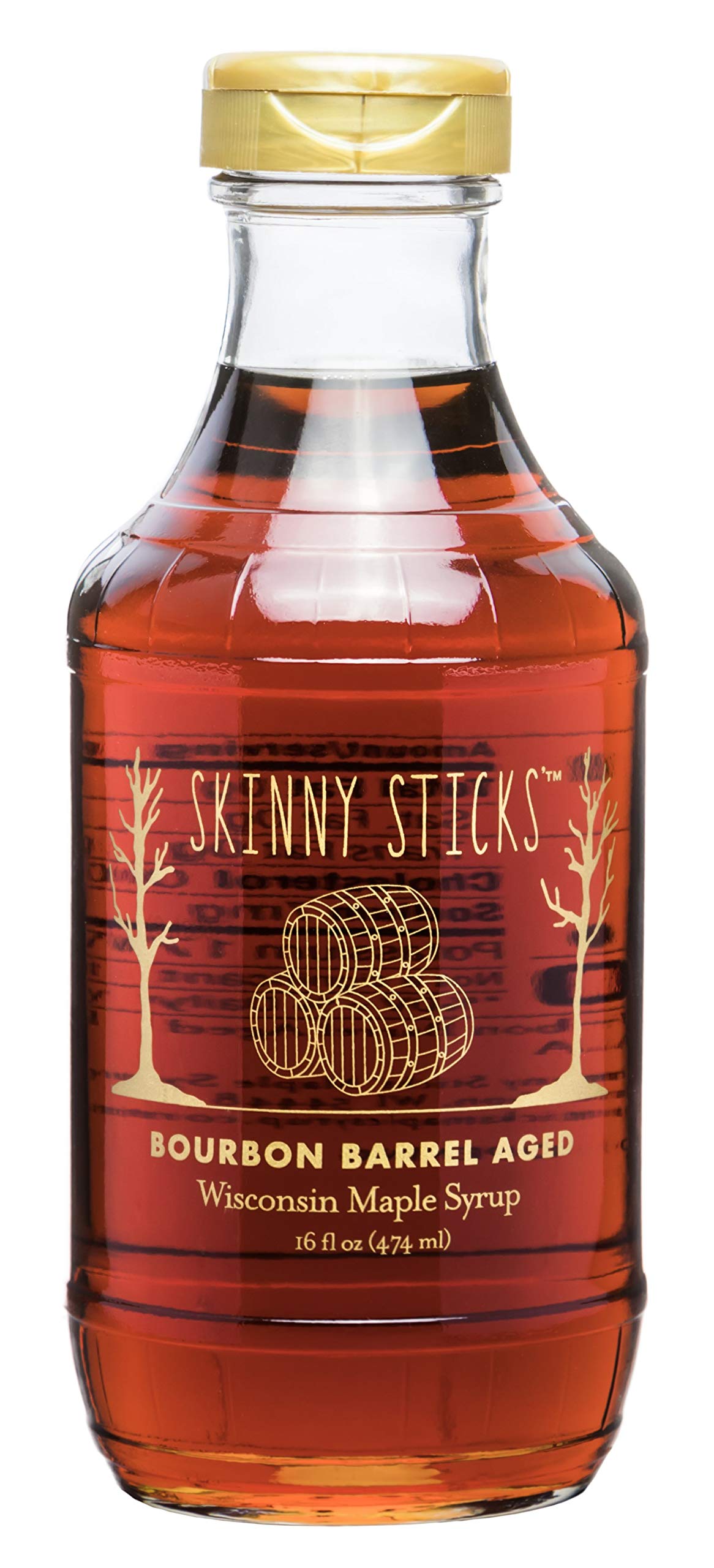 Skinny Sticks Kentucky Bourbon Barrel Aged Maple Syrup - 1 Fl Oz (Pack of 1)
