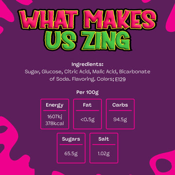 Barnetts - Mega Sour Candy Cherry 227g - Trendy Sweet Bags - Traditionally Handmade Sweets - Sour Coating Lasts 20 Seconds - Can