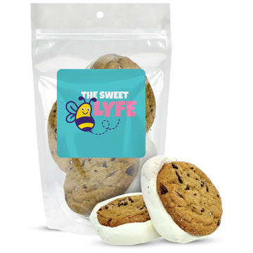 Freeze Dried Chocolate Chip Ice Cream Sandwich. Includes One-3Pcs Freeze Dried Ice Cream Sandwich By The Sweet Lyfe. Delicious I