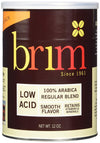 Brim Low Acid Ground Coffee, Regular Blend, 12 Oz
