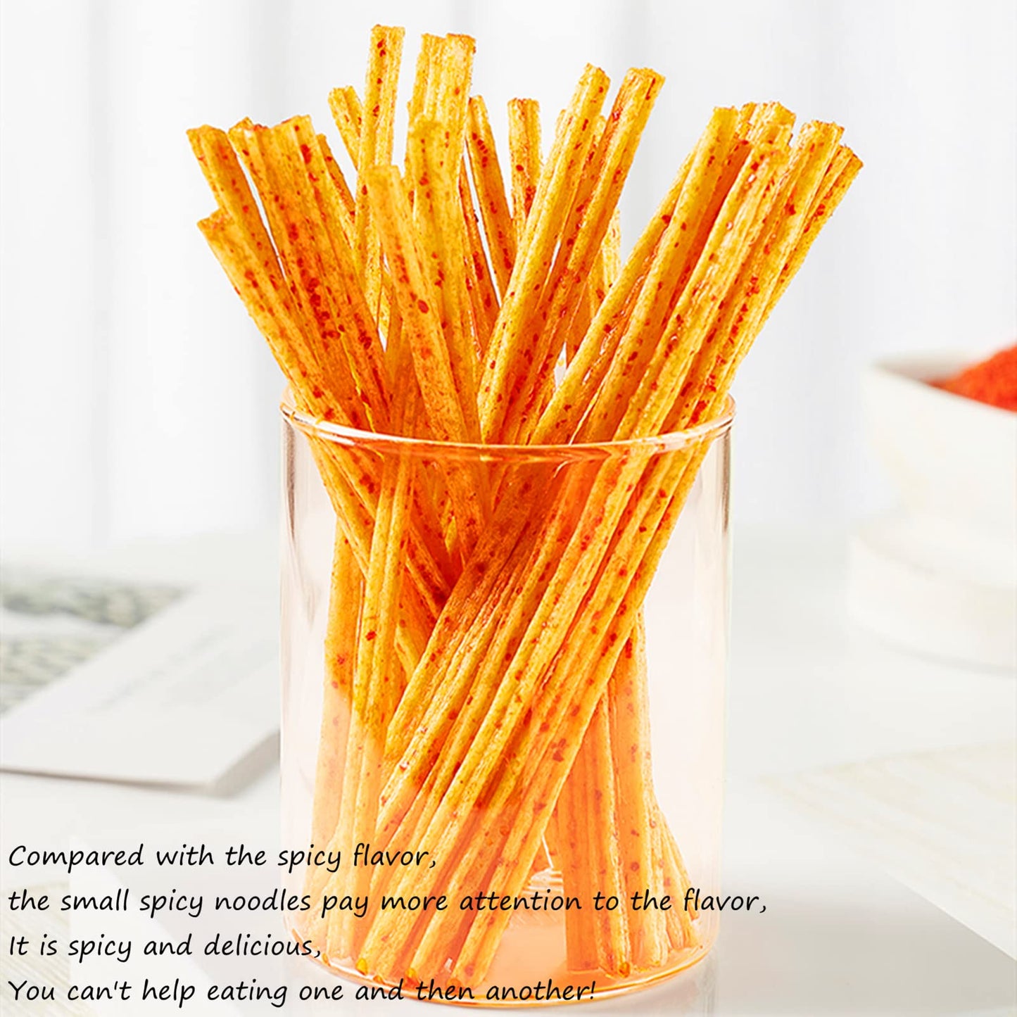 Spicy Strips - Spicy Gluten Latiao, Chinese Special Casual Snack Food, Made From Wheat/Chili/Spice, Low Sugar And Low Calories,
