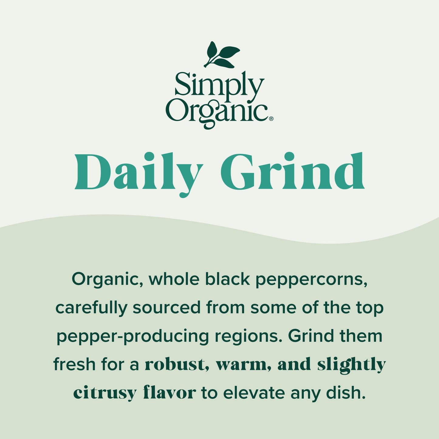 Simply Organic Daily Grind, Certified Organic | 2.65 oz | Pack of 3 | Piper nigrum L.