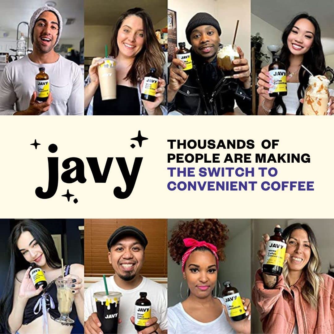 Javvy Coffee Concentrate Bundles - Cold Brew, Original & Caramel, 6 Fl Oz (Pack of 2), Black