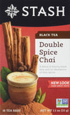 Stash Tea Double Spice Chai Black Tea, 18 Count Tea Bags In Foil (Pack Of 2)