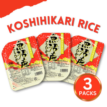 Takano Koshihikari Rice, Instant Cooked Rice, Microwave Rice, White Rice,Sushi Rice, Microwavable Rice, Premium Quality, Gluten