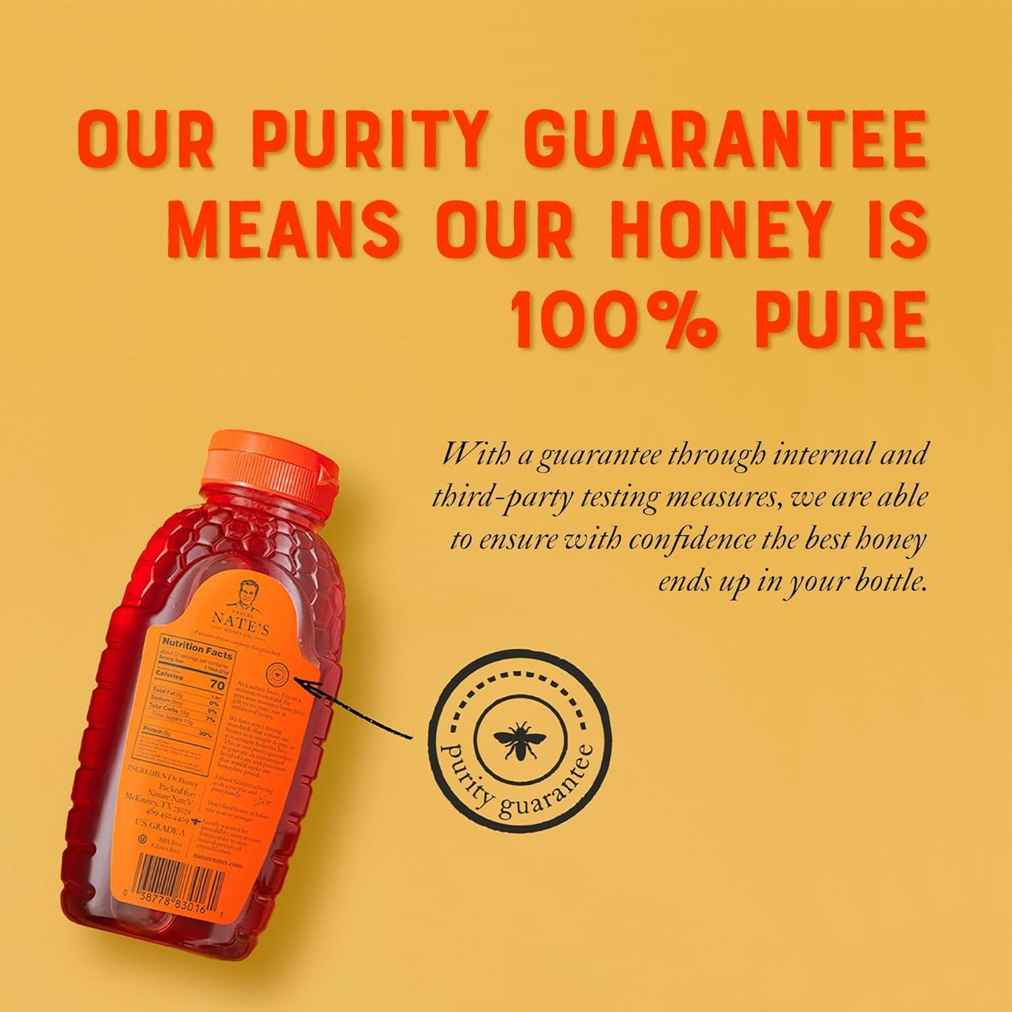 Nature Nate'S 100% Pure, Raw & Unfiltered, Squeeze Bottle; All-Natural Sweetener, No Additives, Honey, 1 Pound (Pack Of 2)