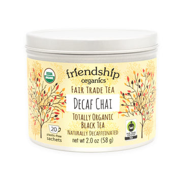 Friendship Organics Decaf Chai Tea Bags, Organic And Fair Trade 20 Count