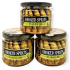 Belevini Smoked Sprats in Olive Oil, Pack of 3, 250g | Keto Friendly, Non-GMO, Kosher, Rich in Omega-3