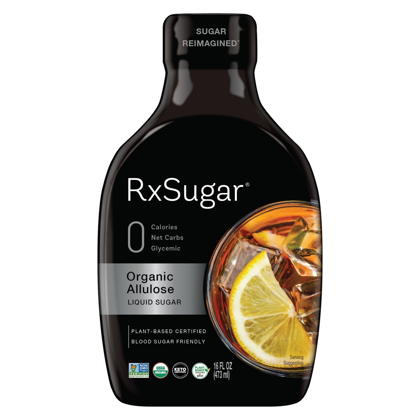 Rxsugar Organic 2-Pack Liquid Sugar | Allulose Sweetener | Diabetes-Safe Natural Sugar | Keto Certified | Non-Gmo Project Verifi