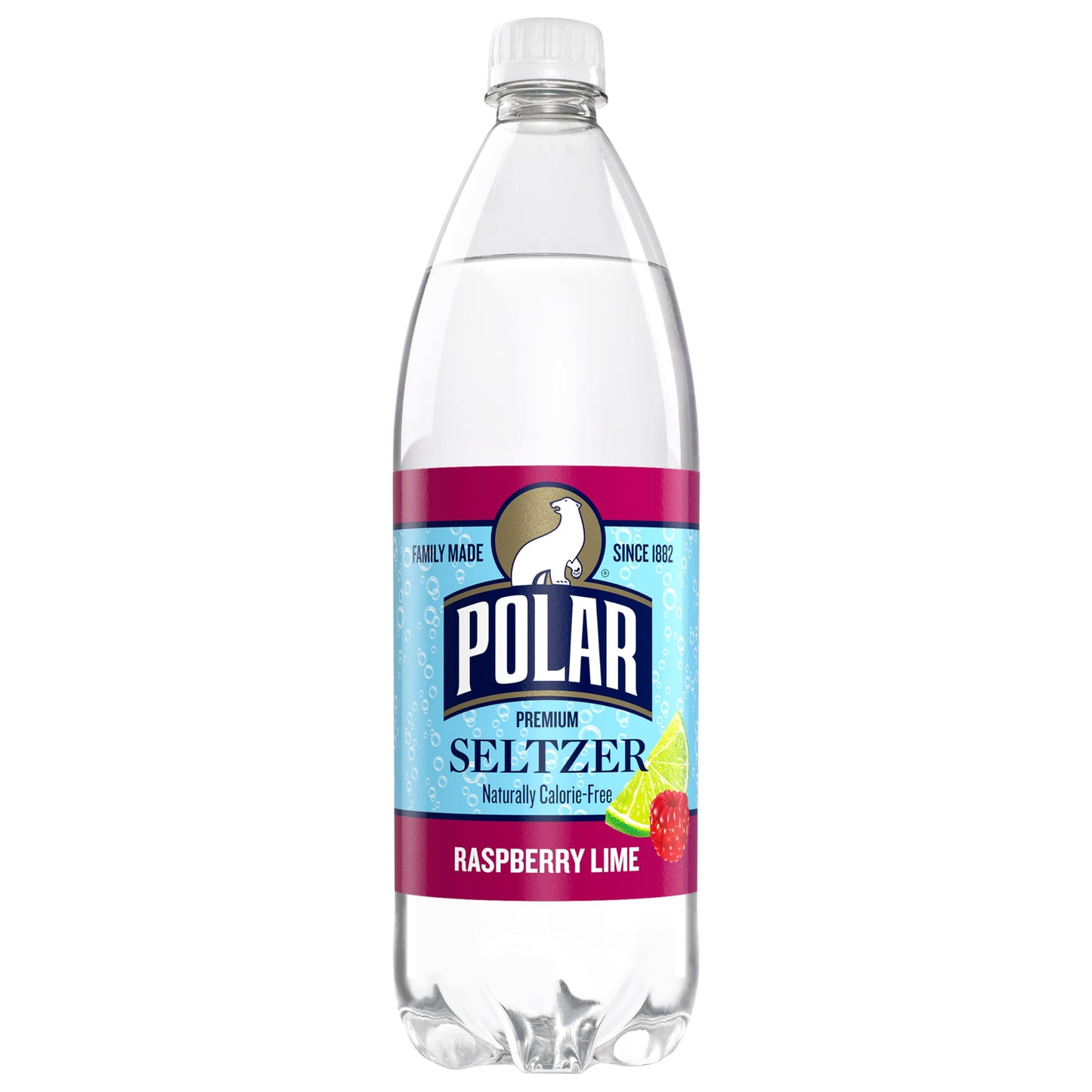 Polar Beverages Seltzer Raspberry Lime, 33.8 Fluid Ounce (Pack of 12)