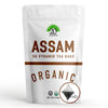 Assam Black Tea - 100% Certified Organic - 50 Pyramid Tea Bags Sachets in Resealable Bag